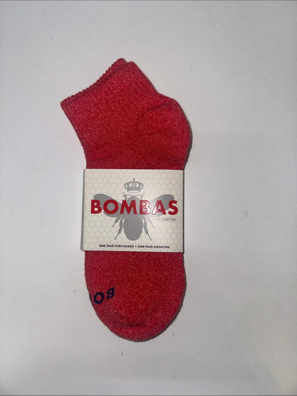 Bombas Women's Ankle Athletic Socks in Red
